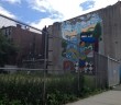 GreenSpace on 4th, before, with mural