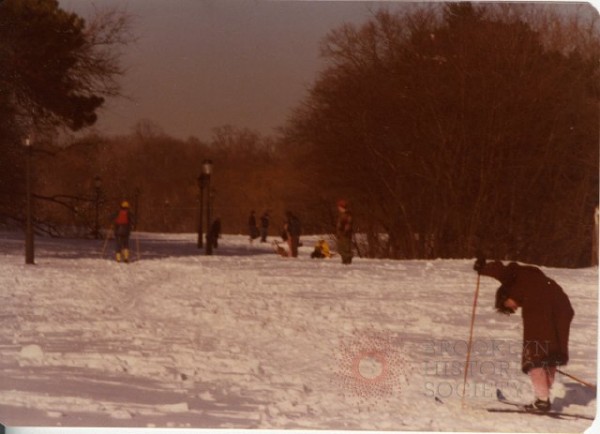 Skiing in Prospect Park, via Brooklyn Visual Heritage