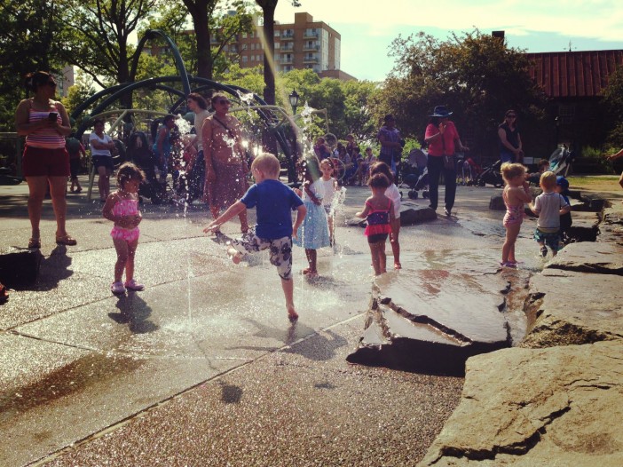 Sprinklers at JJ Byrne Playground