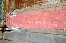 Prospect Park: No More Parking Lots graffiti