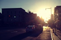 Park Slope Streets: Sun Setting Over Atlantic Avenue